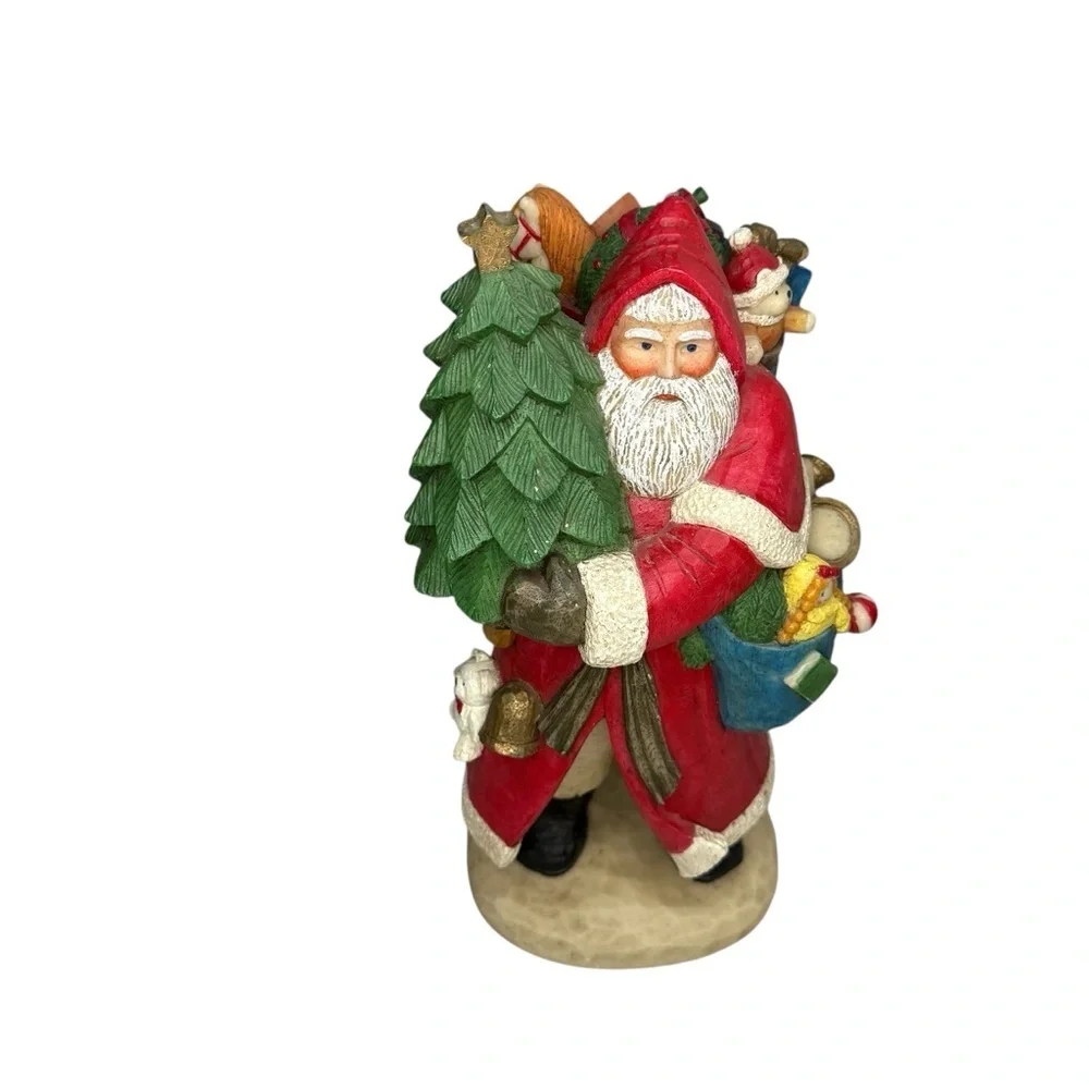 Kurt Adler Santa Claus 10” Figurine World Resin Bag Toys Classic Timeless X-Mas